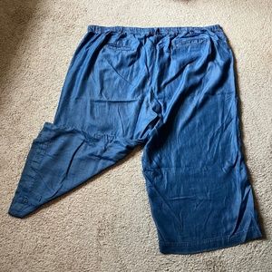 Chambray wide leg Tencel pants